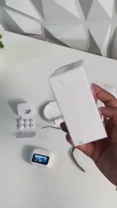 Airpods Pro With Digital Display – Anc And Transparency | Touch Volume Control Digital Screen Smooth Display Games | (color White)